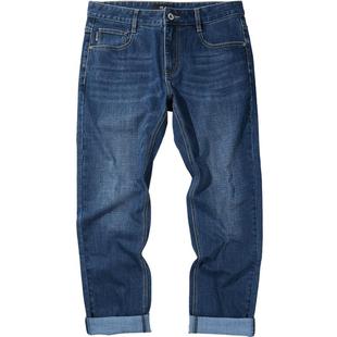 HLA/海澜之家三国演义直筒猫须黑牛仔裤秋冬季加绒可选休闲长裤男