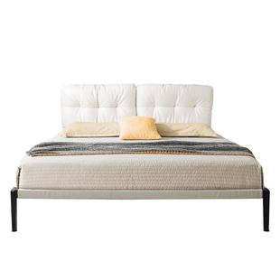 慕思官方旗舰店现代简约布艺床ins风双人床奶油风云朵泡芙床107