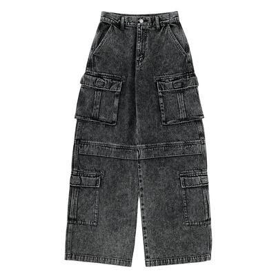 MOUSSY重工水洗多口袋工装牛仔裤