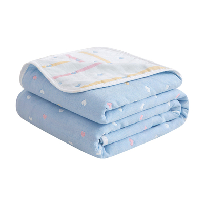无印良品全棉六层纱布毯办公室午睡沙发毯纯棉儿童毛巾被空调盖毯
