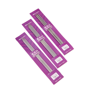 潮钩牌25cm直针螺旋方针棒针毛衣针手工编织毛线围巾玩偶工具全套