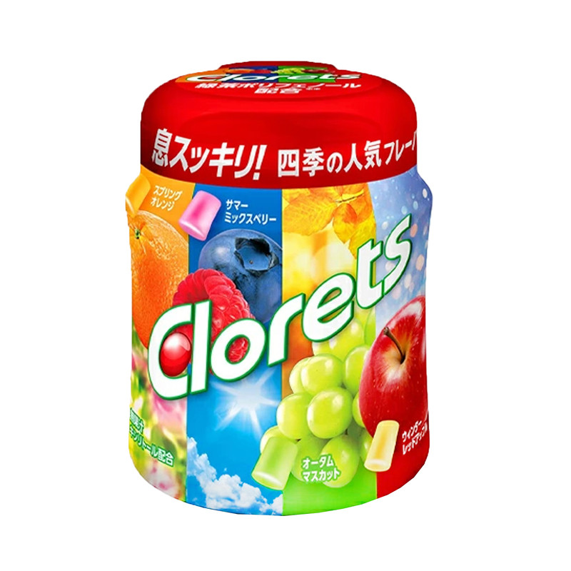 日本进口clorets卡夫强力薄荷口香糖0砂糖强劲低热量去口臭戒烟