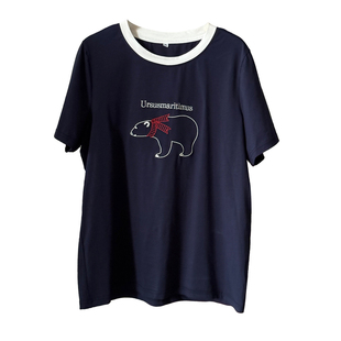 微胖的喵喵 大码女装mm夏天巨好看的显瘦刺绣正肩短袖T恤上衣2168