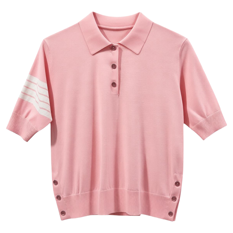 韩国高尔夫女装短袖针织衫