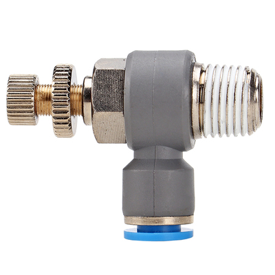 气缸节流阀可调气缸速度快插接头