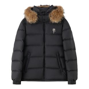 KARL LAGERFELD【90%鹅绒】貉子毛领贵气羽绒服25冬季新款老佛爷