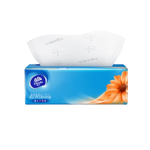 维达300张超韧抽纸3层压花大包100抽家用面巾纸湿水不易车载抽纸