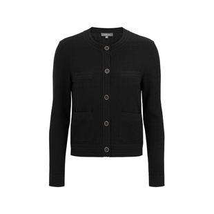 MARYLING玛俪琳秋季新品黑色圆领针织羊毛开衫A1DGW08560