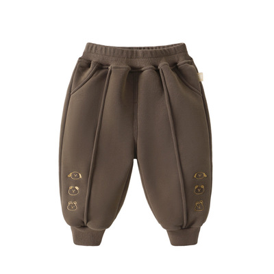 婴儿衣服男童加绒长裤子冬装秋冬