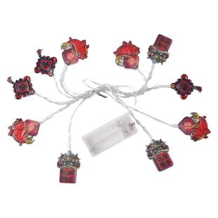 新年彩灯元旦过年阳台客厅挂件福字闪灯串灯led灯笼氛围装饰灯饰