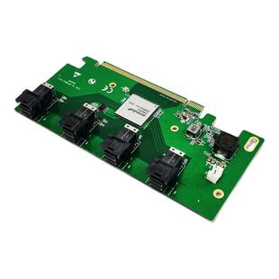 联存一拖四PCIE转SFF8643扩展卡NVME固态硬盘SSD量产BIT测试板M.2