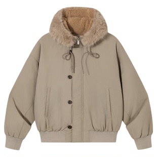 PSO Brand男装女装美式复古毛领夹克棉袄女款棉服外套冬季保暖潮