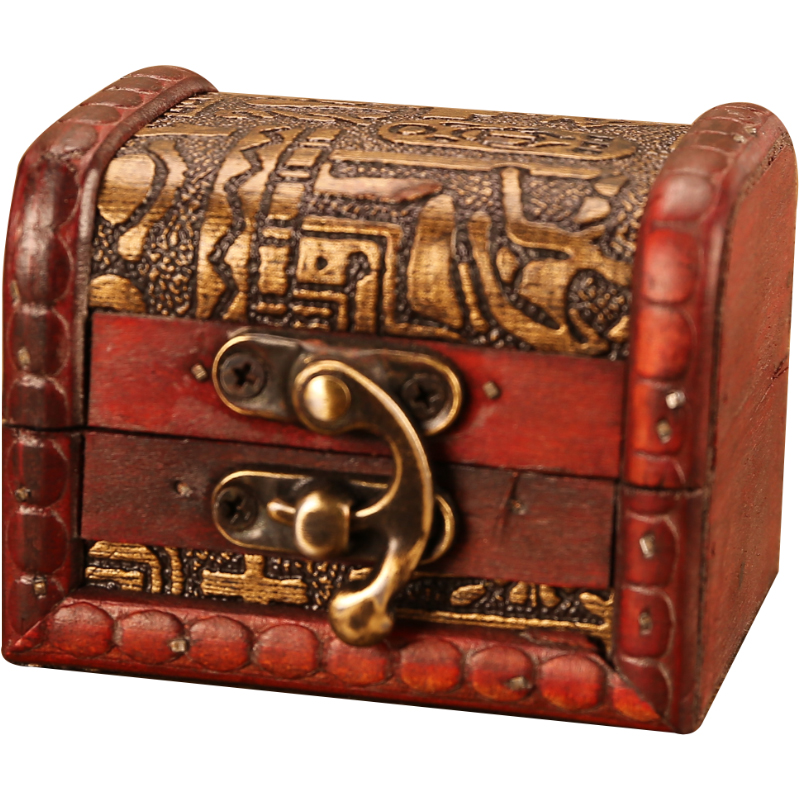 仿古小木盒子复古收纳盒戒指首饰盒密室道具盒喜糖包装创意礼品盒