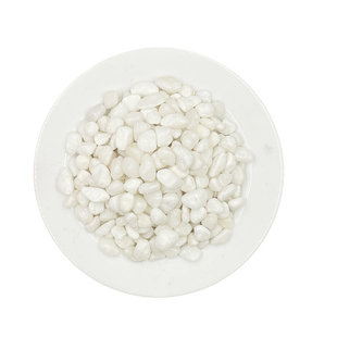 白色鹅卵石庭院铺地阳台白砾石免清洗小白石抛光鹅卵石白石子造景