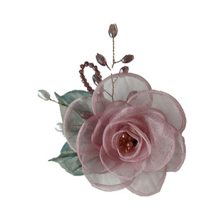 胸花山茶花布艺手工别针扣超仙外套开衫毛衣气质韩国配饰女胸针