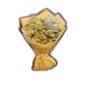 水贝黄金玫瑰花束手捧花足金999金片七夕情人节送女友送闺蜜礼物