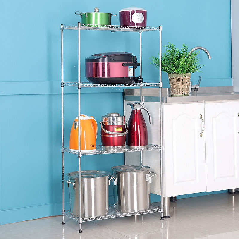 可移动的厨房夹缝置物架落地多层推车冰箱窄缝隙收纳储物柜锅架子