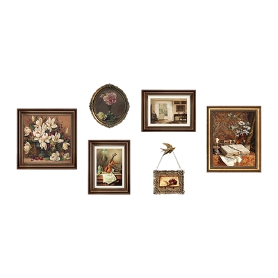 法蒂雅美式客厅装饰画花卉油画