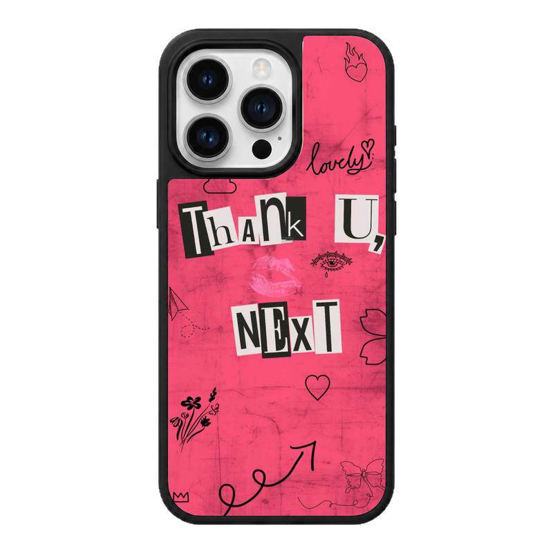 ThankUNext美式复古拼贴适用苹果12磨砂手机壳小众iphone14嘴唇爱心涂鸦15Y2K甜酷辣妹16pro个性字