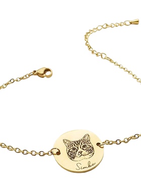 猫咪照片头像名字手链来图定制