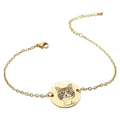 猫咪照片头像名字手链来图定制