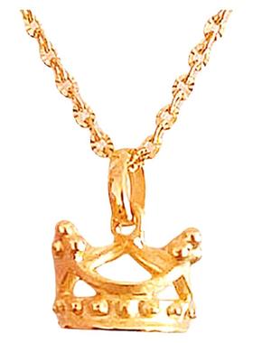 18K金小皇冠项链女王桂冠锁骨链