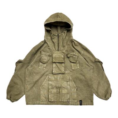 UniteQuality+联名GNOMES LAB 蜡染水洗多袋作战甲板服工装外套