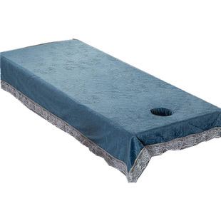 美容床床单美容院专用美容床单单件加绒加厚保暖推拿按摩床单带洞