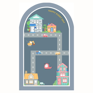 儿童房学习椅地垫电脑椅子地垫卧室书房书桌下地毯阅读区防滑垫子