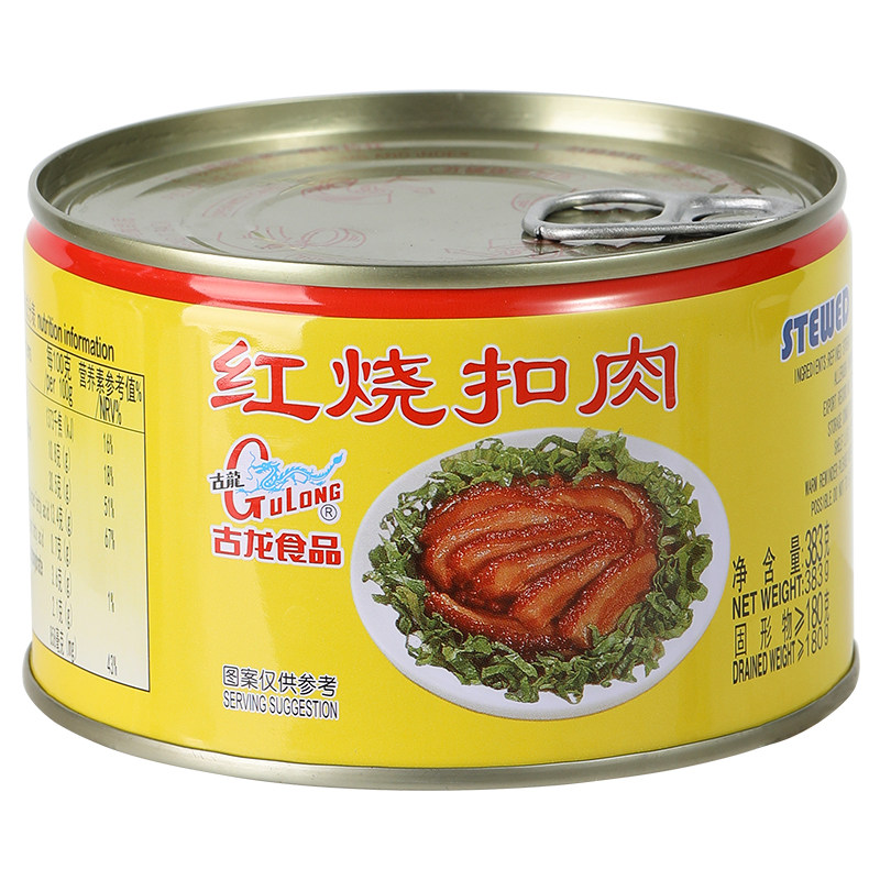 古龙红烧扣肉罐头383g*3下饭下酒菜凉菜菜猪肉即食东坡五花肉熟食