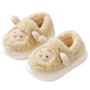 儿童棉拖鞋保暖女童包跟女孩2025新款秋冬季可爱卡通宝宝棉鞋男童