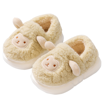 悦咖可爱卡通冬季儿童棉拖鞋