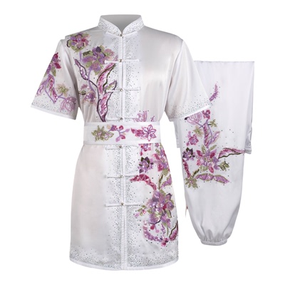 大业亨通白色武术服长拳表演新款