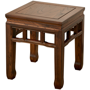 实木小凳子2025新款榆木矮凳板凳家用客厅木头坐凳四方凳结实耐用