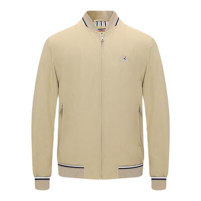 Navigare意大利小帆船春季新款卡其色夹克男商务休闲棒球服外套