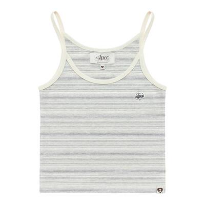 BAPE SS26 APEE by A BATHING APE爱心徽标新款条纹吊带背心百搭