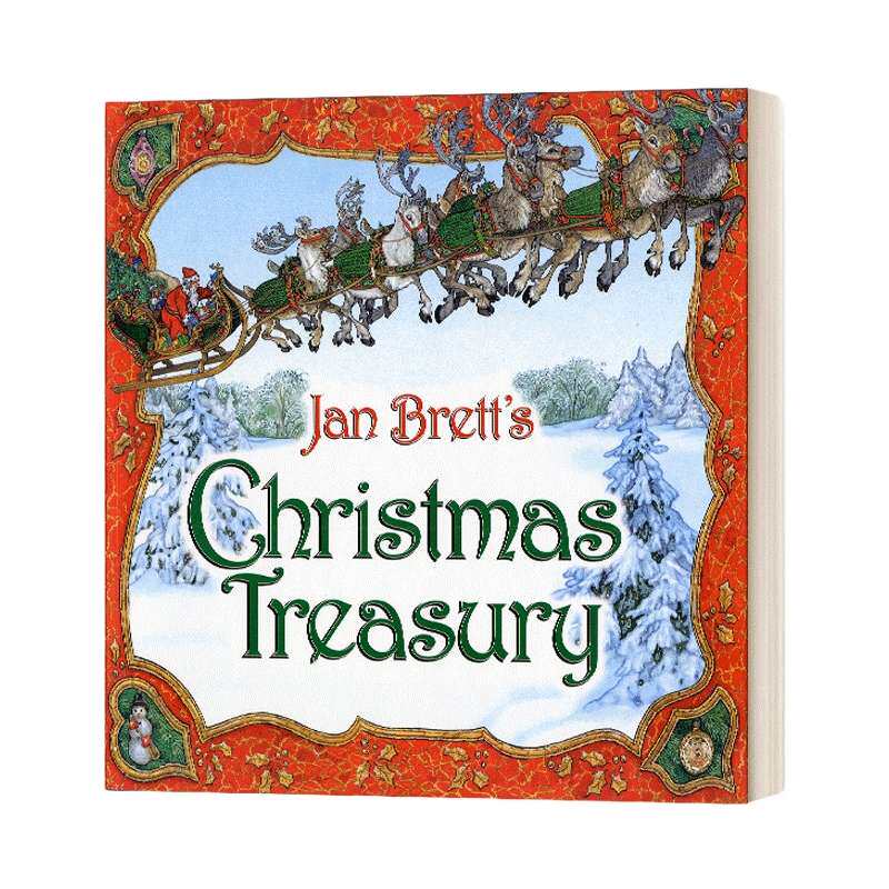 英文原版绘本 Jan Brett's Christmas Treasury 7个故事精装收藏版合辑 圣诞节 汪培珽第5五阶段 精装 英文版 进口英语原版书籍