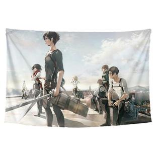 进击的巨人漫画动漫定制写真周边长方形装饰背景墙布海报挂布挂毯