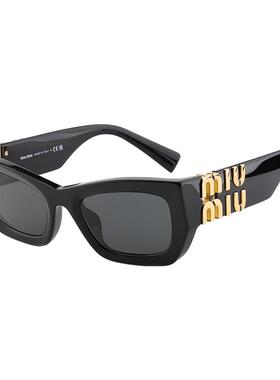 【自营】MIU MIU缪缪墨镜女金属LOGO方形太阳眼镜徐璐同款SMU09WS