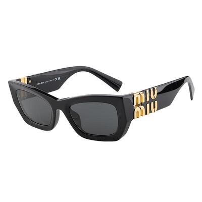 【自营】MIU MIU缪缪墨镜女金属LOGO方形太阳眼镜徐璐同款SMU09WS