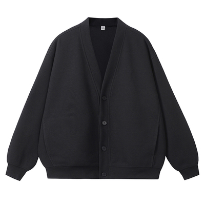 暗黑系宽松v领针织开衫外套