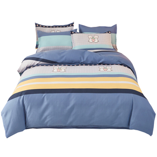 纯棉加厚被套单件150x200x230全棉被罩180x220单双人被宿舍褥子套