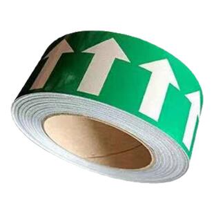 反光膜管道标识贴纸标识牌介质管道标识流向箭头色环标签贴自来水进水回水压缩空气蒸气天然气消防管路警示牌