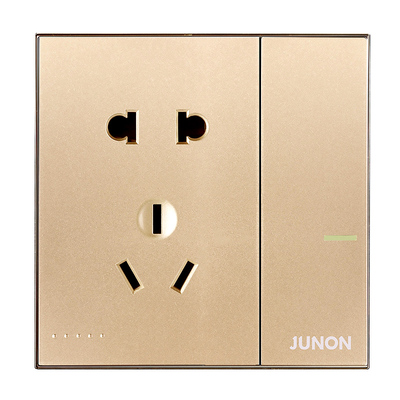 俊朗10A流金五孔10年开关插座