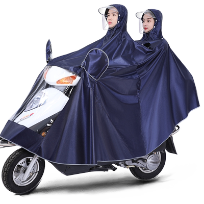 【亲子/成人】双人电动车雨衣2人