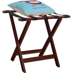 行李箱置物架酒店卧室边临时放衣服行李架家用折叠收纳落地实木