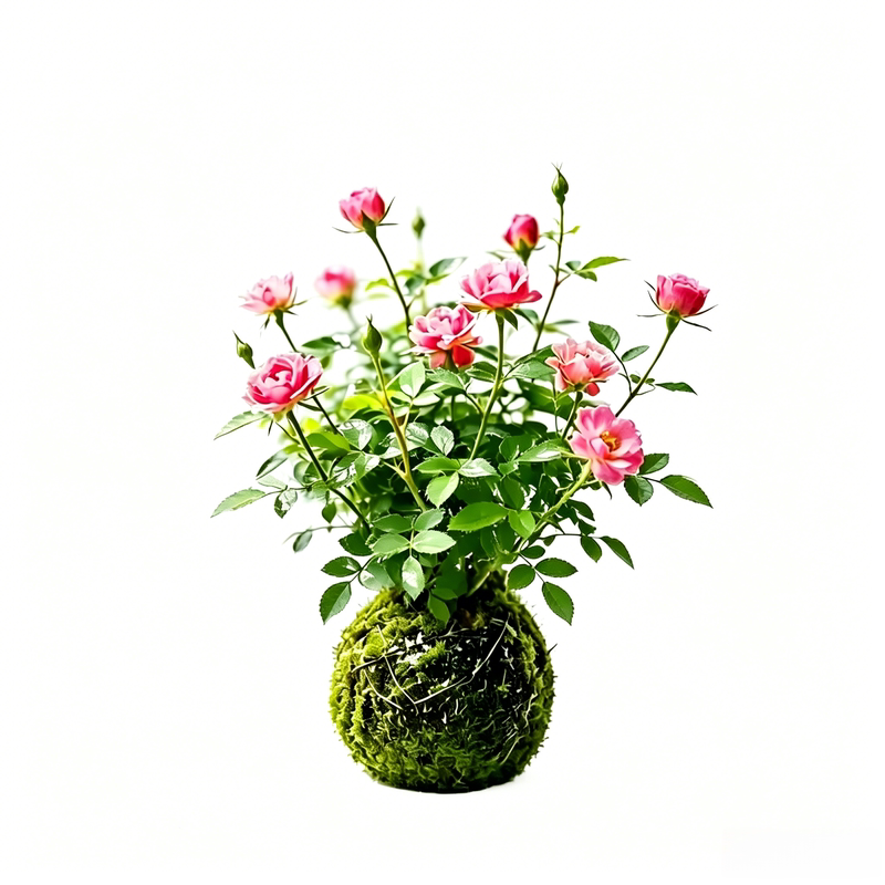 桌面月季玻璃水培微景观开花好看