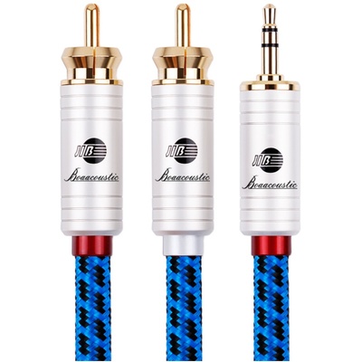 JIB德国蟒蛇3.5mm转双莲花音频线