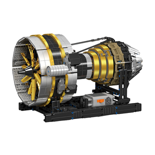 宇星模王高难度积木机械引擎飞机航空发动机模型拼装生日礼物男生