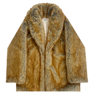 高级感环保皮草外套女2025新款海宁时尚年轻款加厚棉服毛毛上衣冬